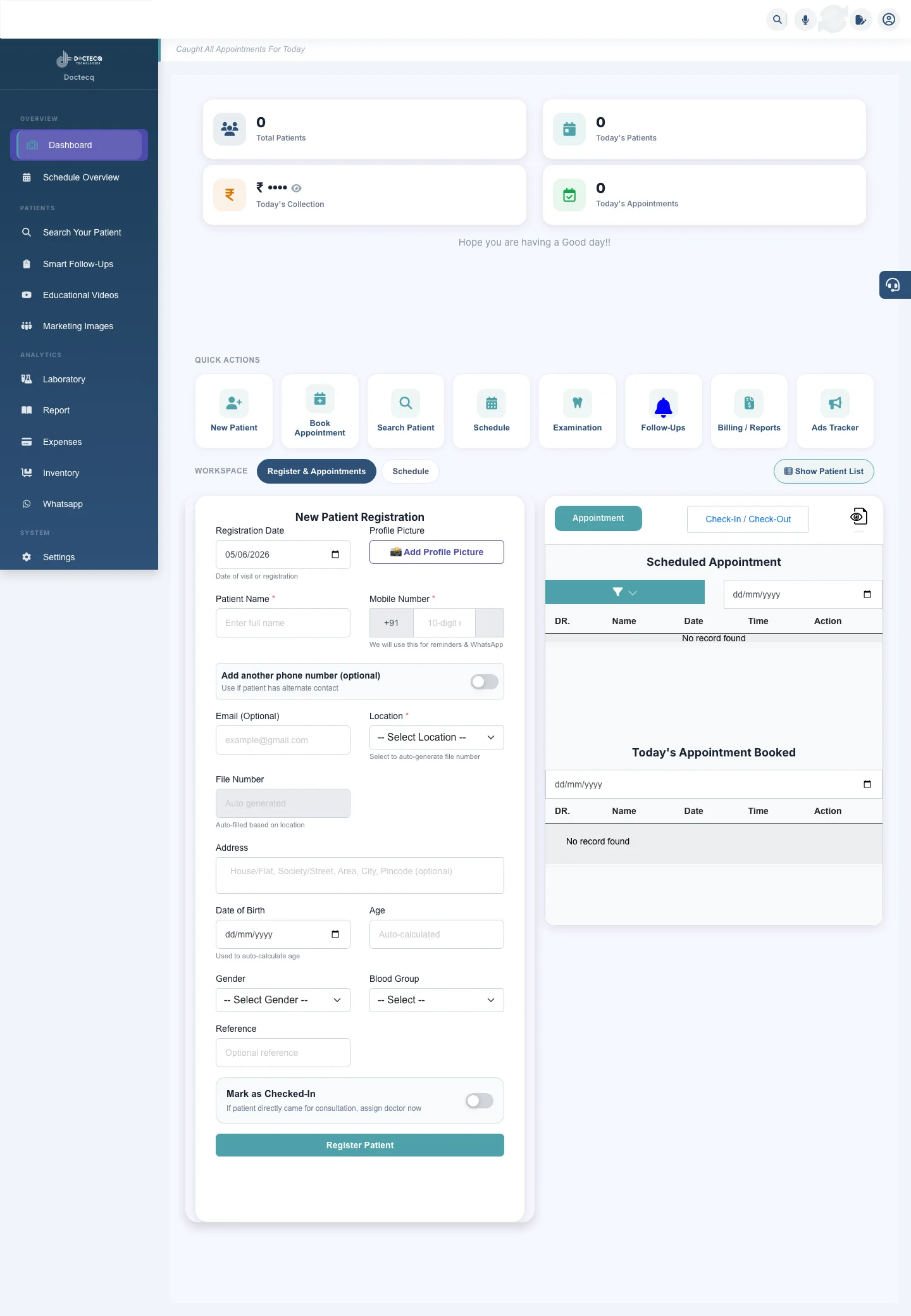 Operational Dashboard — Light Theme